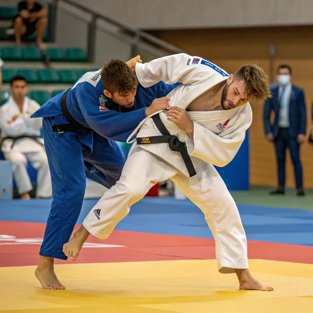 Judo team in action