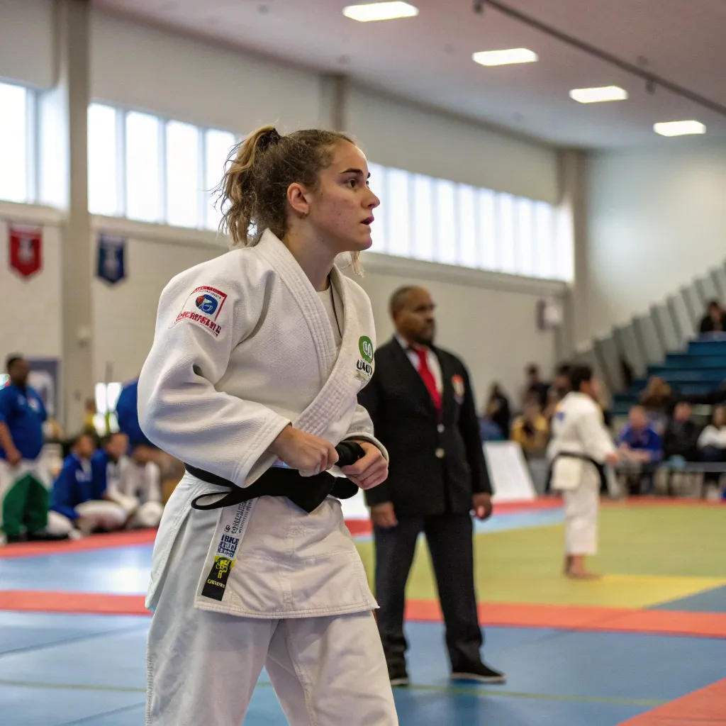 Emily at a Judo tournament