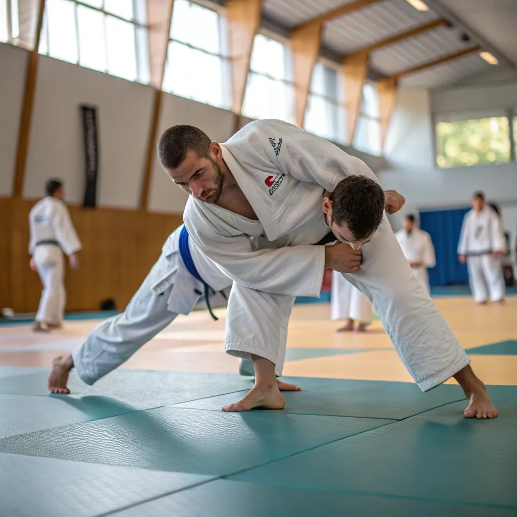 Michael during a judo lesson